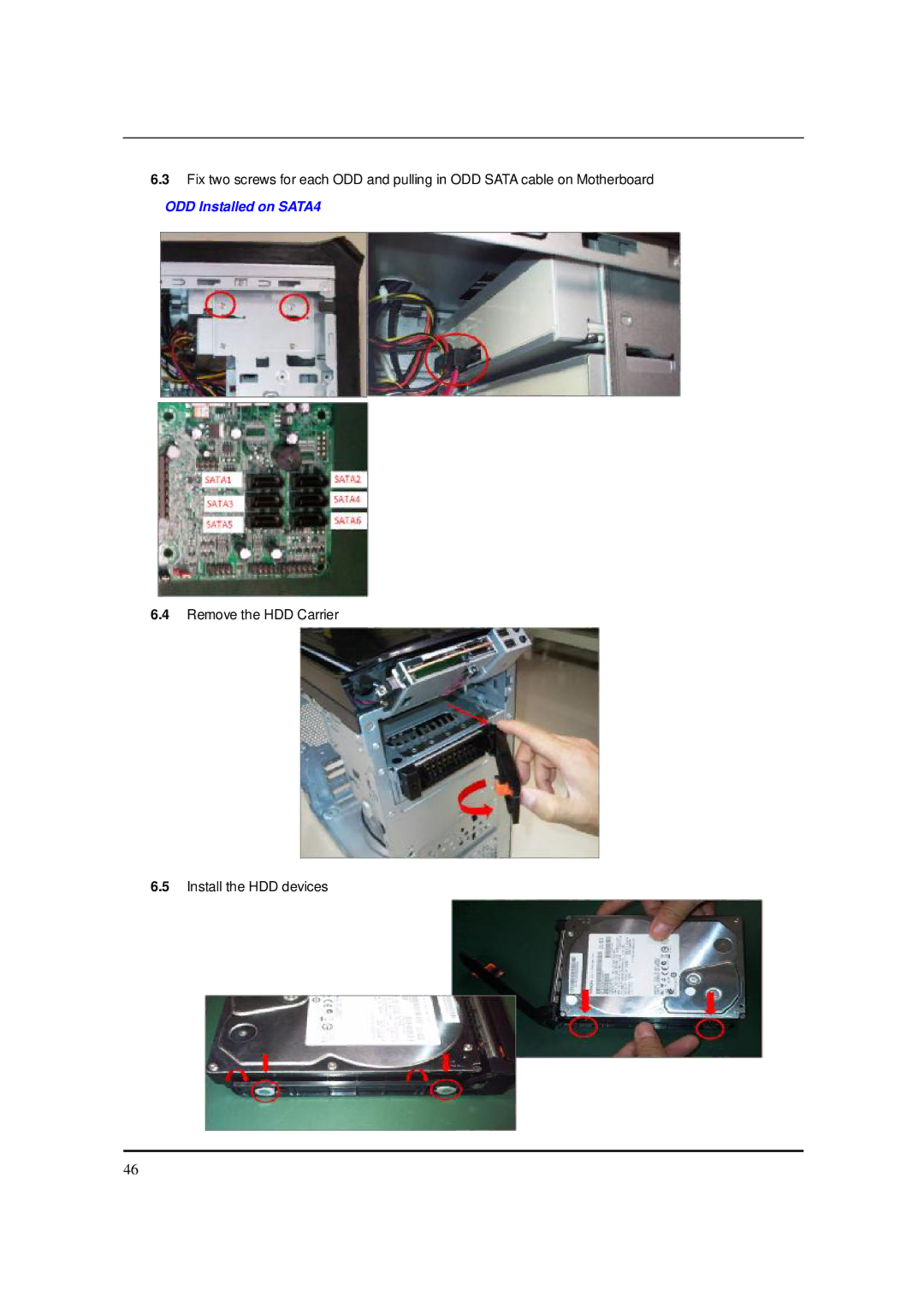 Packard Bell M5801 manual ODD Installed on SATA4 