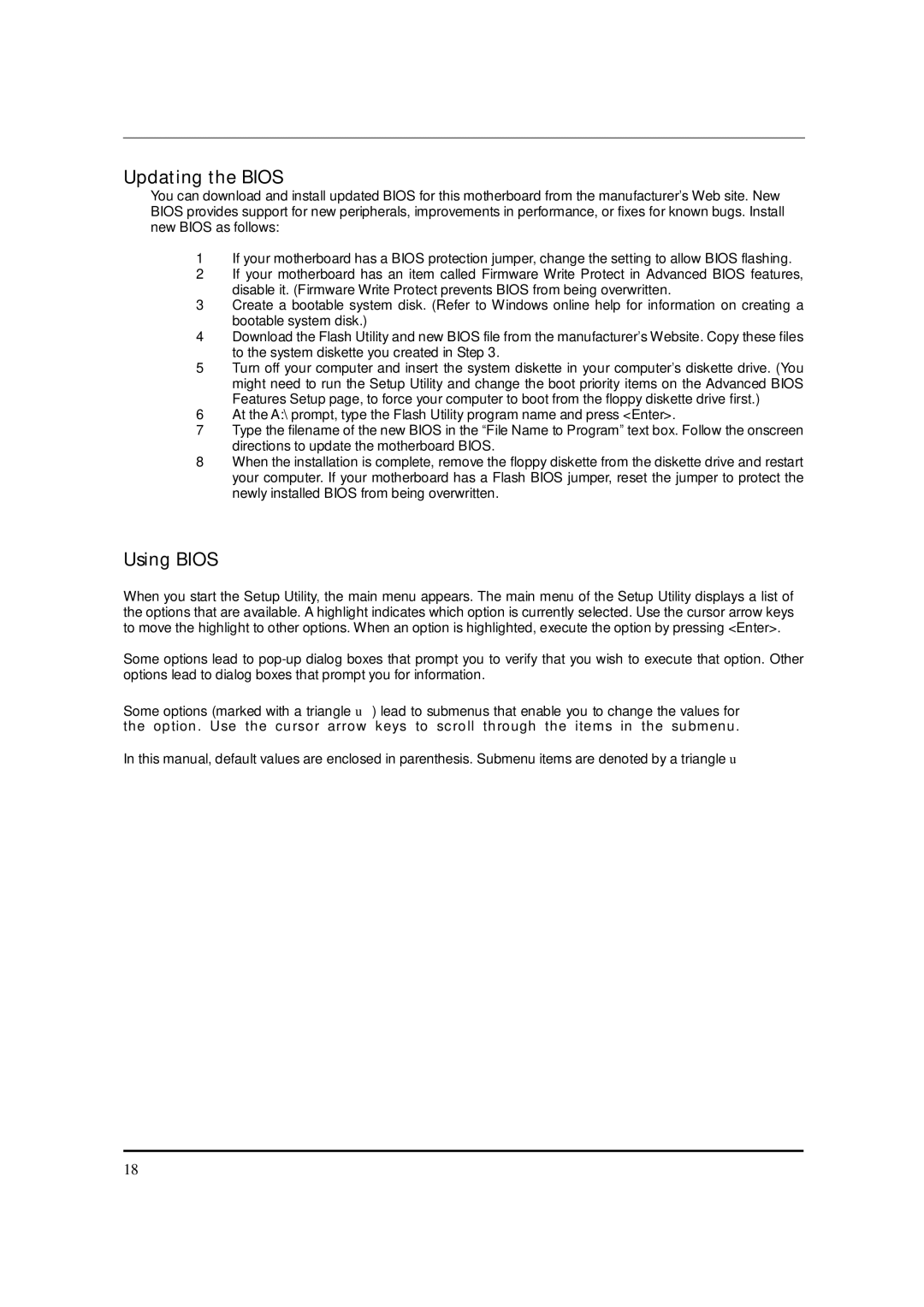 Packard Bell M5850 manual Updating the Bios, Using Bios 