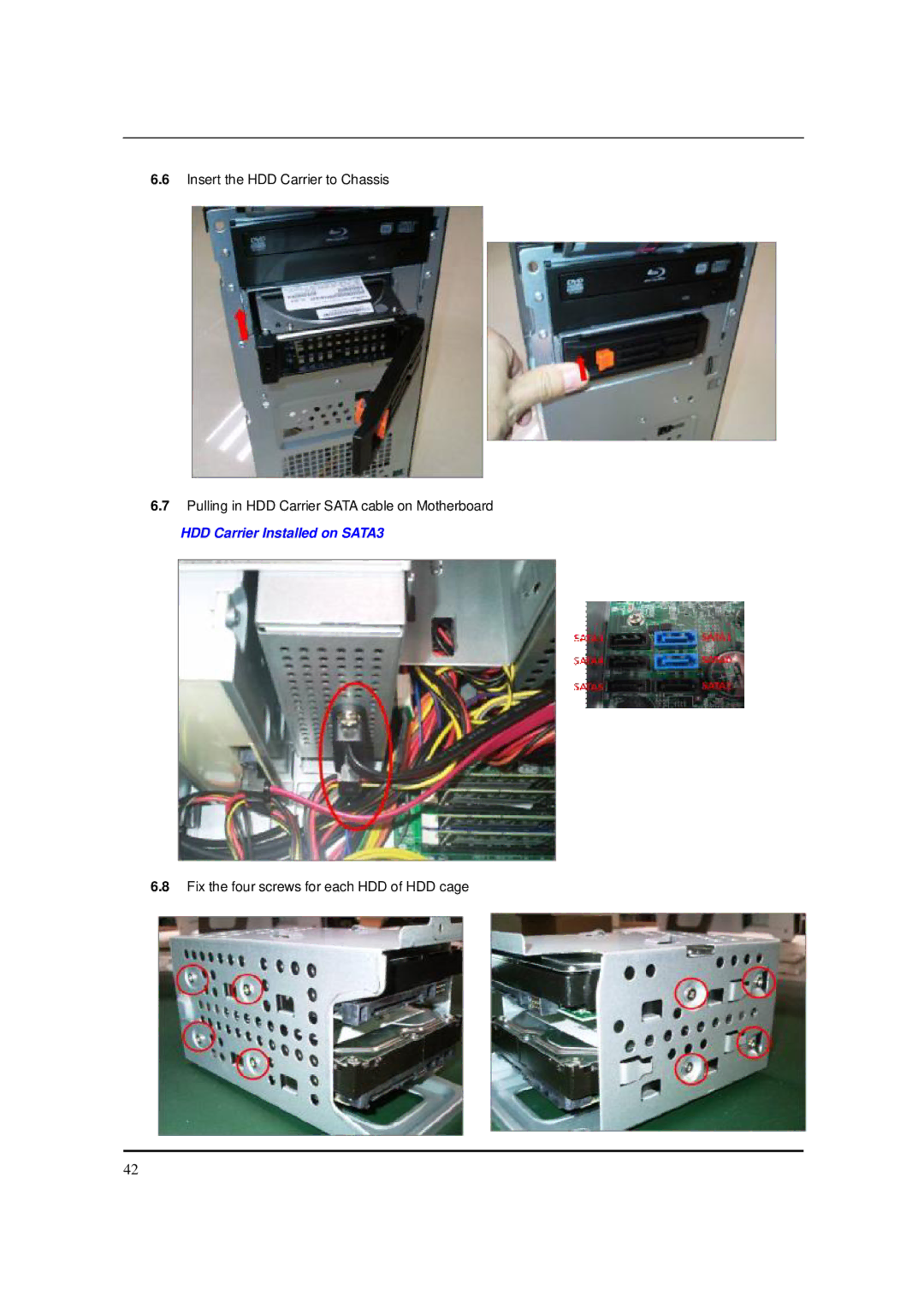 Packard Bell M5850 manual HDD Carrier Installed on SATA3 