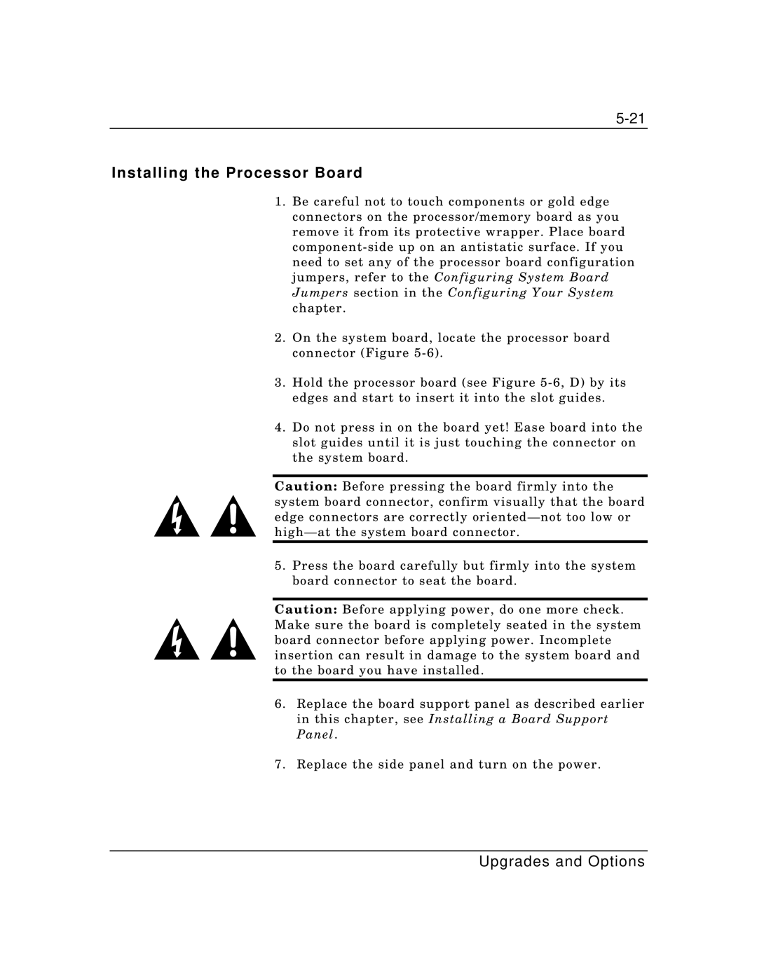 Packard Bell MH4000 manual Installing the Processor Board 