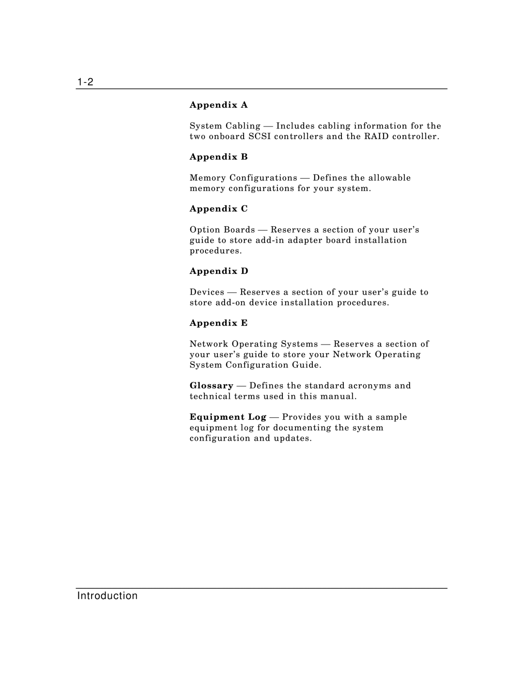 Packard Bell MH4000 manual Appendix a, Appendix B, Appendix C, Appendix D, Appendix E 