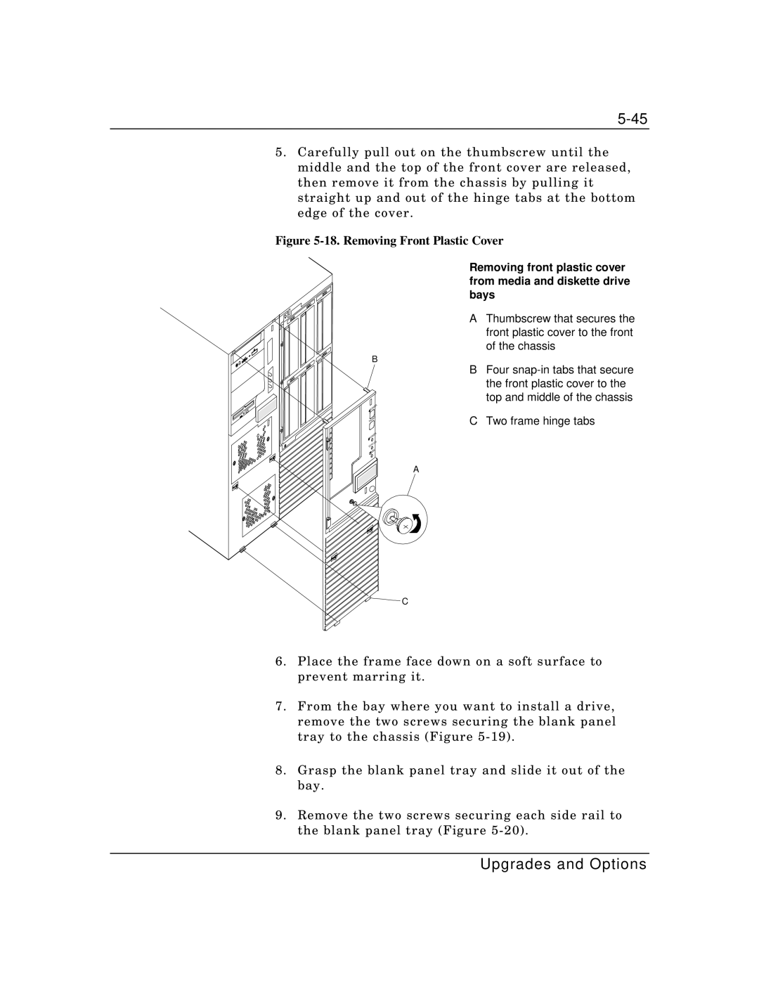 Packard Bell MH4000 manual Removing Front Plastic Cover 