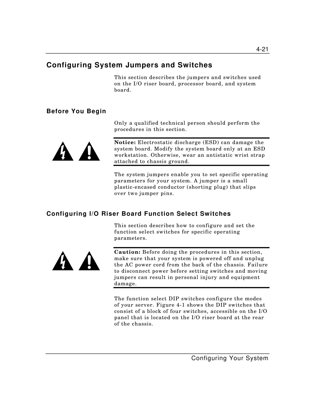 Packard Bell MH4000 manual Configuring System Jumpers and Switches, Before You Begin 