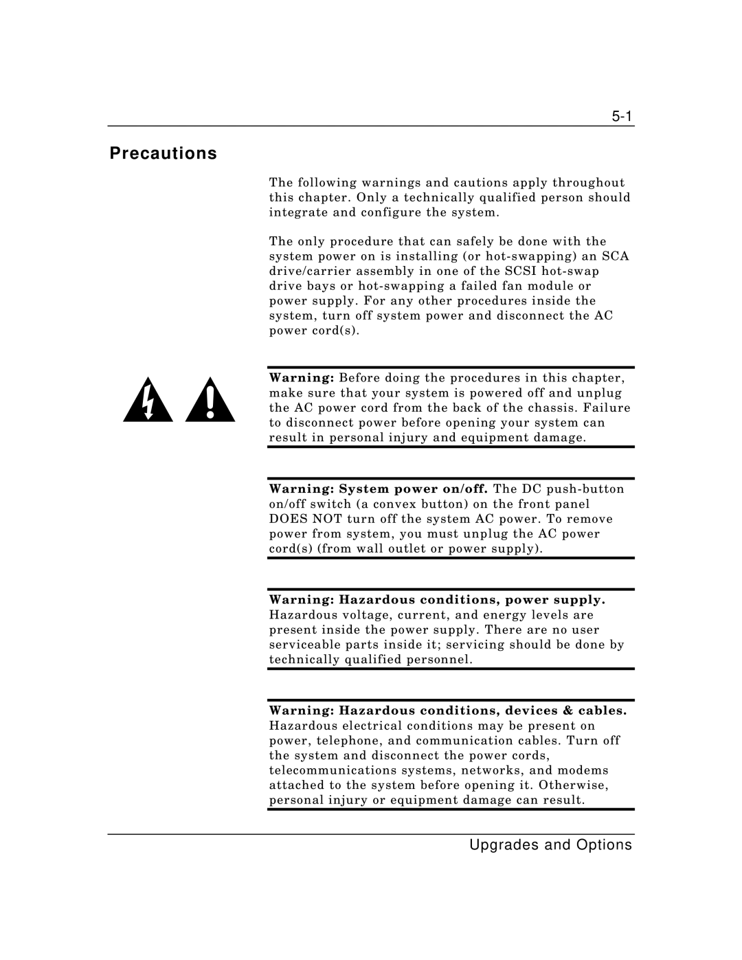 Packard Bell MH4000 manual Precautions, Upgrades and Options 