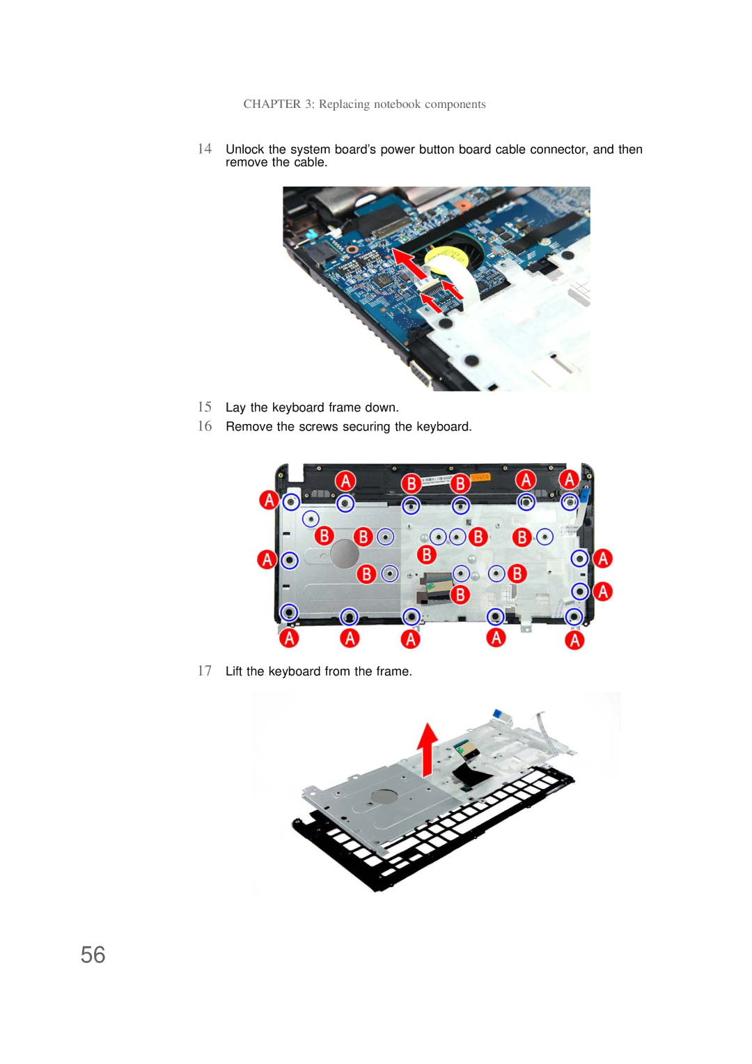 Packard Bell NS1 1HR manual Replacing notebook components 