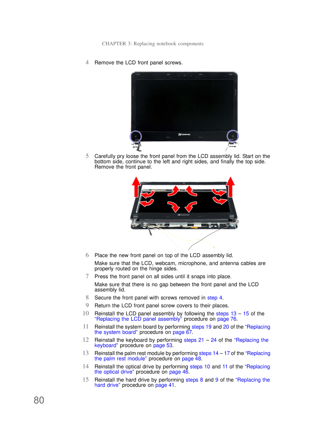 Packard Bell NS1 1HR manual Replacing notebook components 