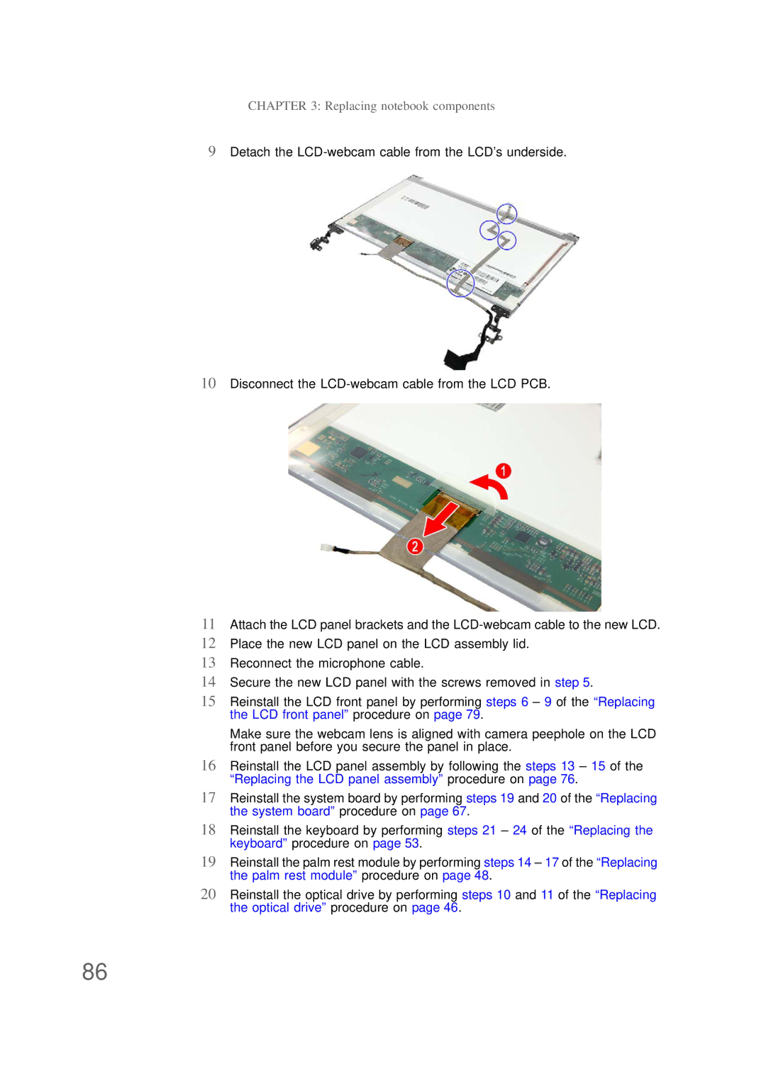 Packard Bell NS1 1HR manual Replacing notebook components 