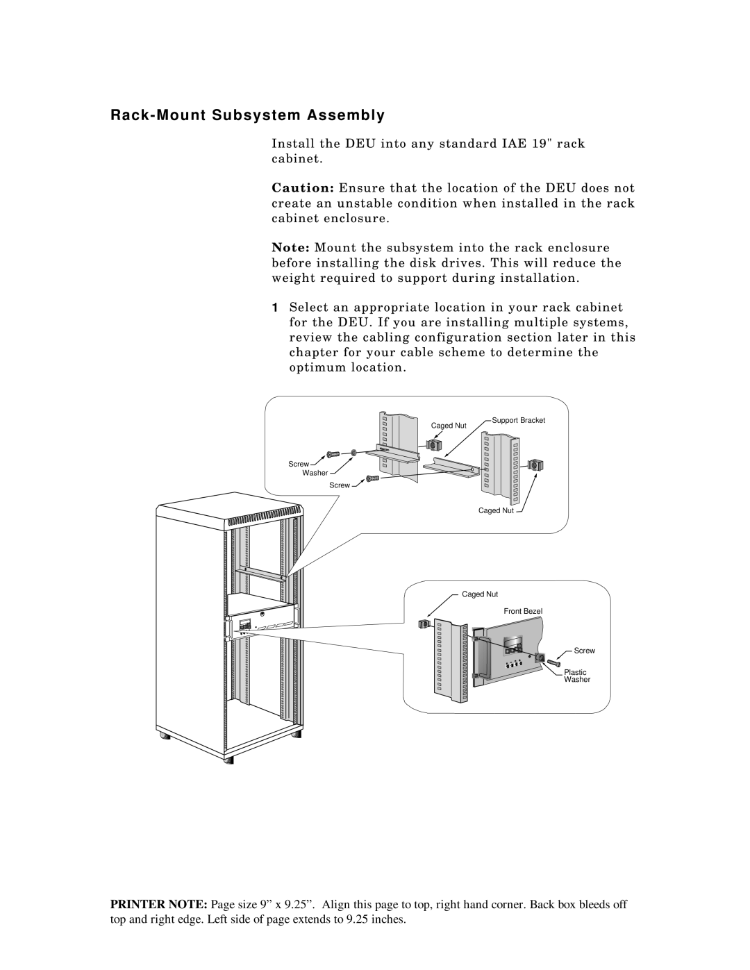 Packard Bell 5800, ST8000 manual Rack-Mount Subsystem Assembly 