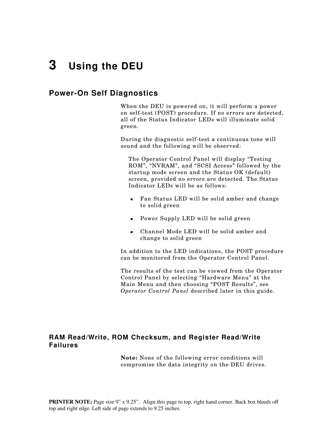 Packard Bell 5800, ST8000 manual Using the DEU, Power-On Self Diagnostics 