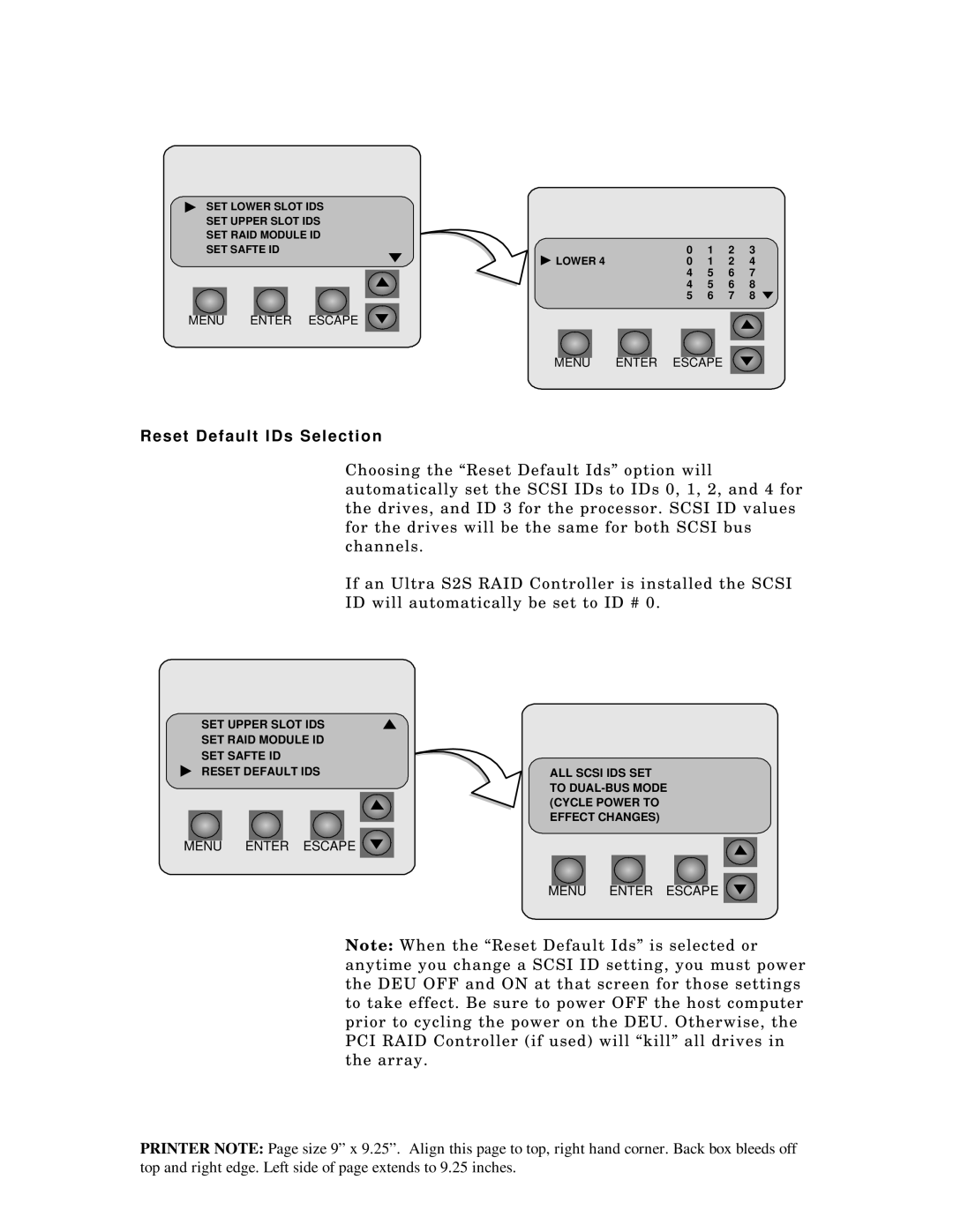 Packard Bell 5800, ST8000 manual Reset Default IDs Selection 