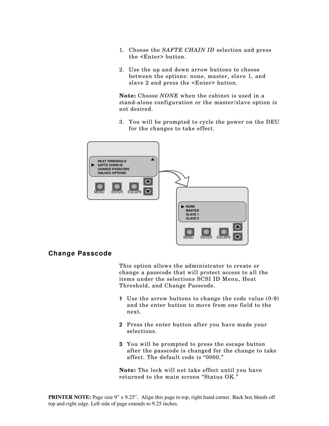 Packard Bell 5800, ST8000 manual Change Passcode 