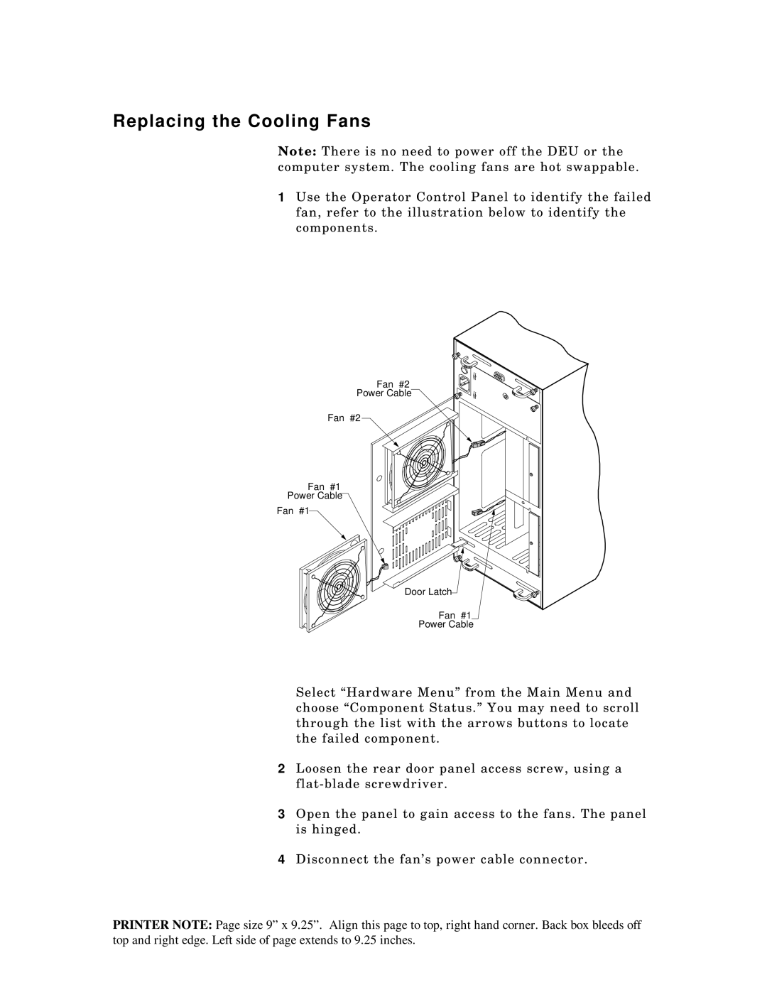 Packard Bell ST8000, 5800 manual Replacing the Cooling Fans 