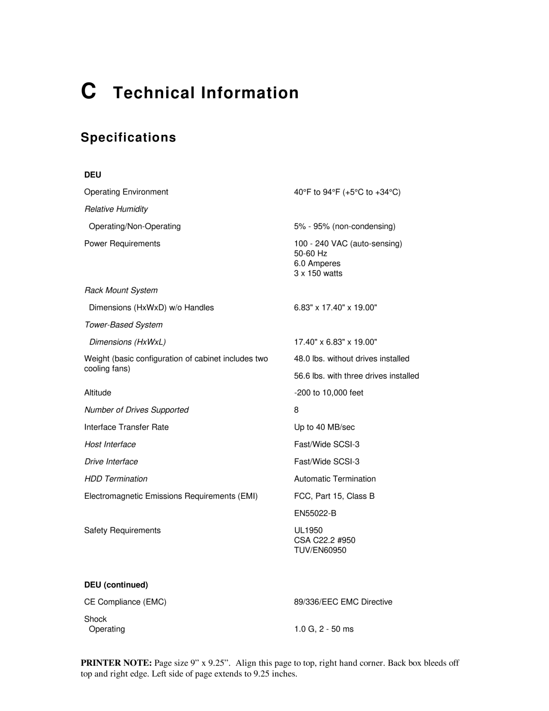 Packard Bell ST8000, 5800 manual Technical Information, Specifications 