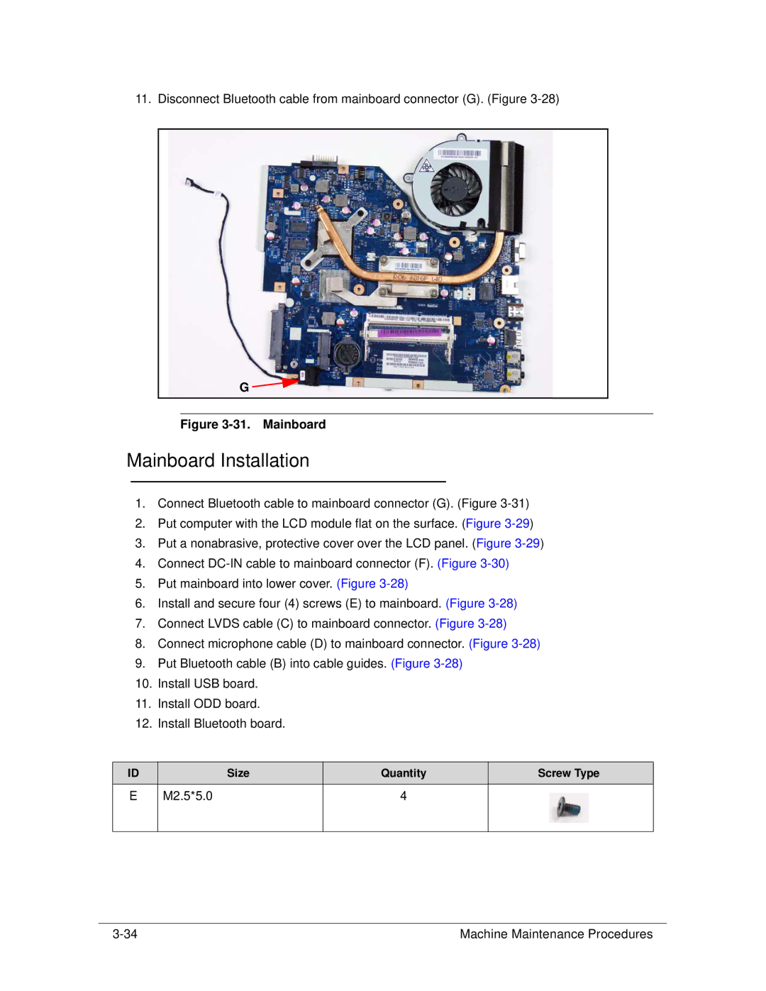 Packard Bell TK13BZ, TK11BZ manual Mainboard Installation 