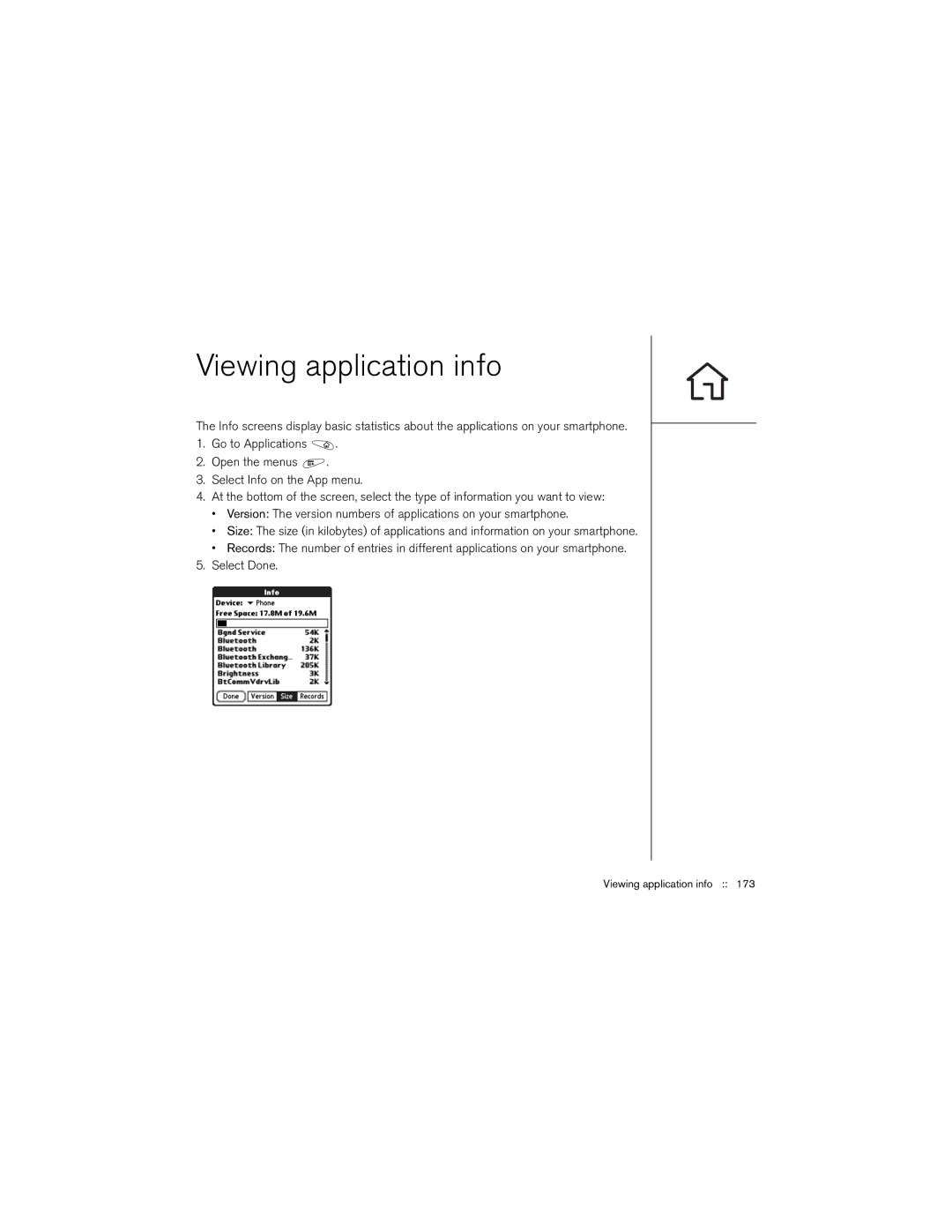 Palm 650 manual Viewing application info 