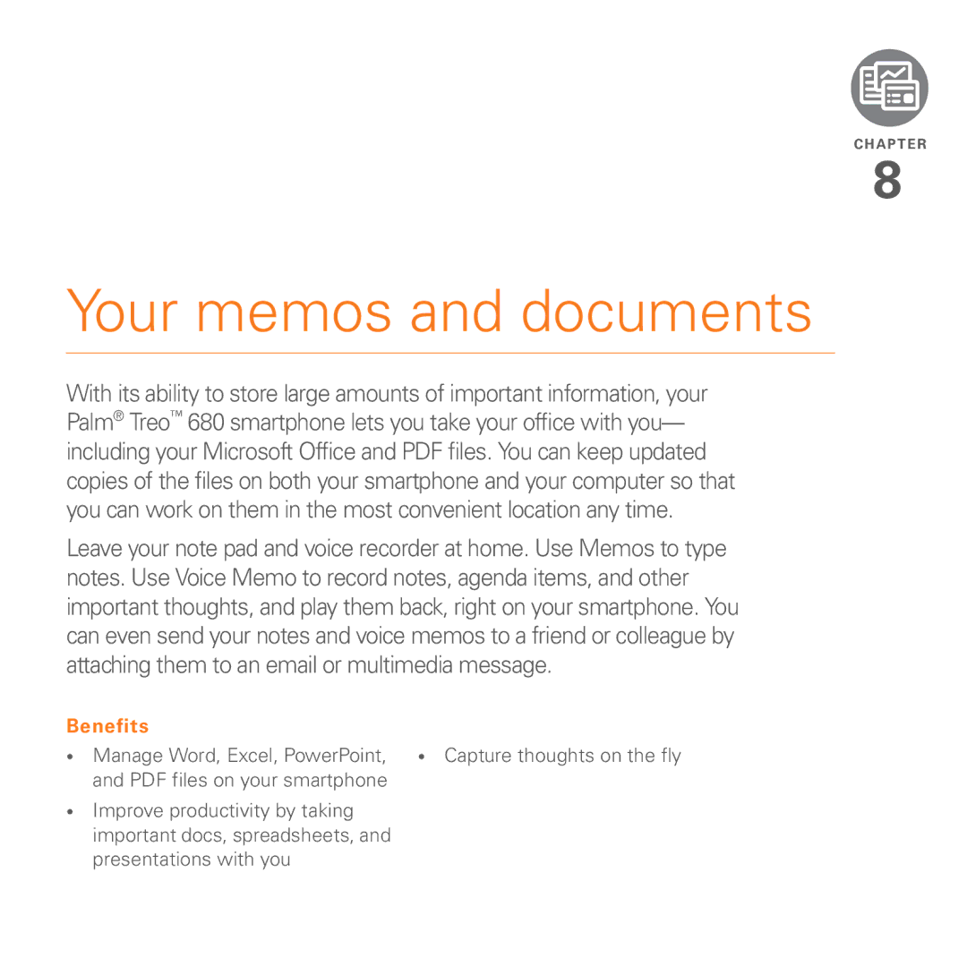 Palm 680 manual Your memos and documents 