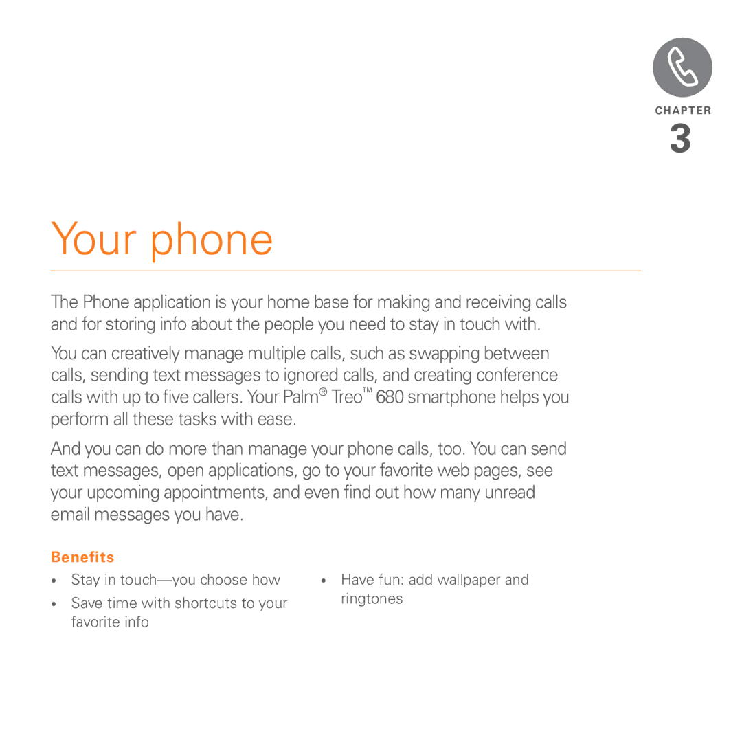 Palm 680 manual Your phone 