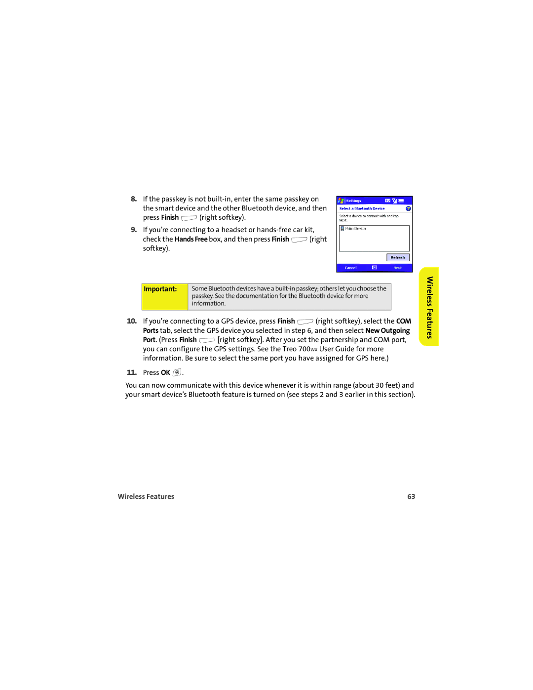 Palm 700wx manual Information 