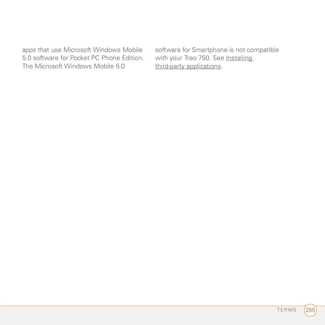 Palm 750 manual Apps that use Microsoft Windows Mobile 