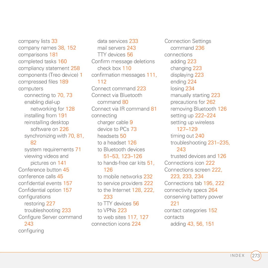 Palm 750 manual 112, 127-129, 51-53, 126, 223, 233, 221, Adding 43, 56 