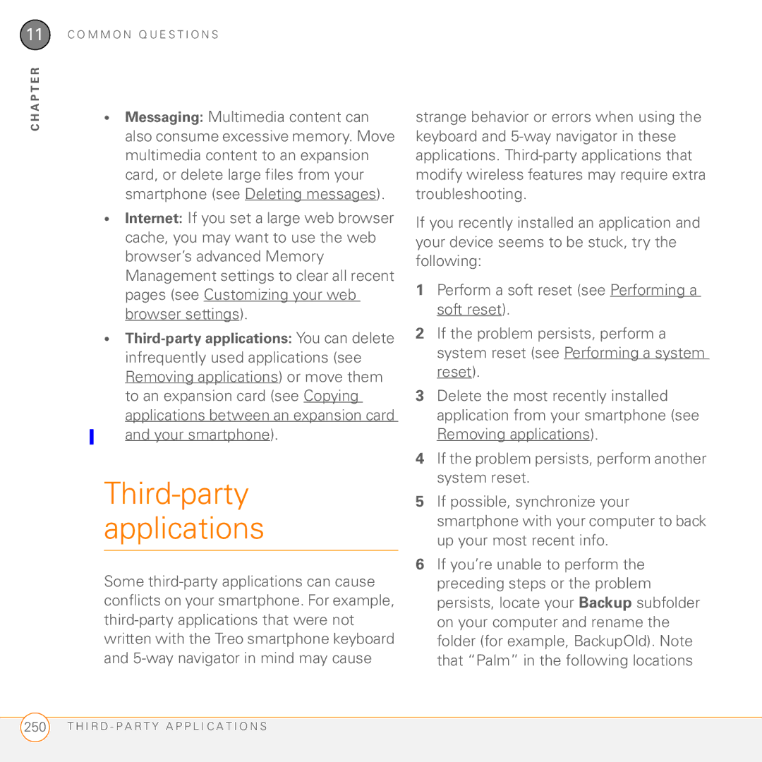 Palm 755P manual Third-party applications 