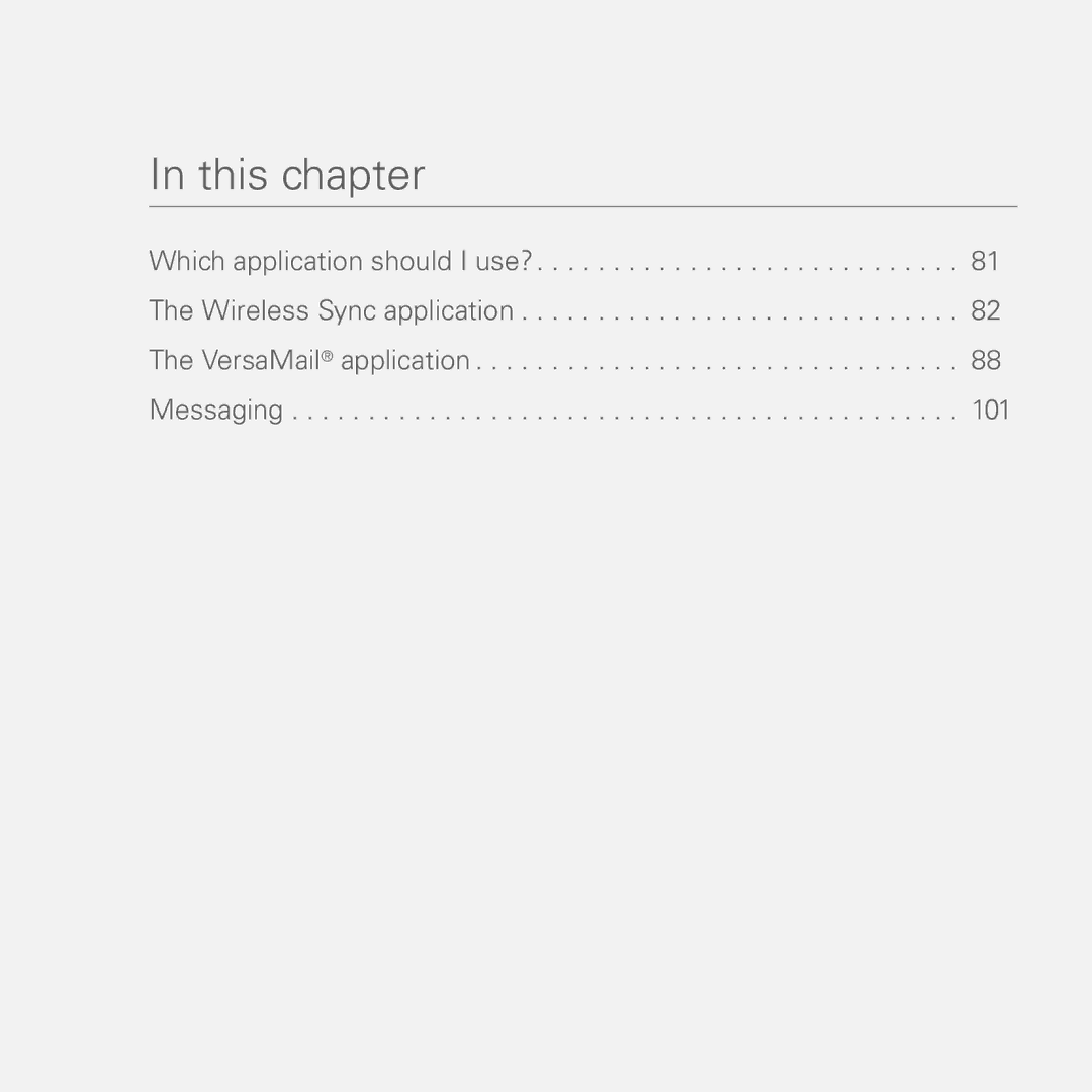 Palm 755P manual This chapter 