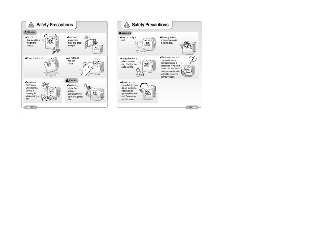 Palm DAH-1500i user manual Do not Keep unit Disassemble or Away from Modify 