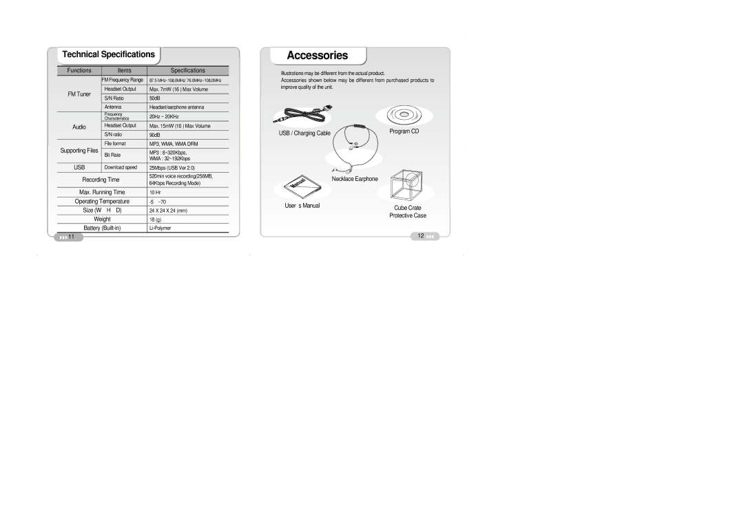 Palm DAH-1500i user manual Accessories, Technical Specifications 