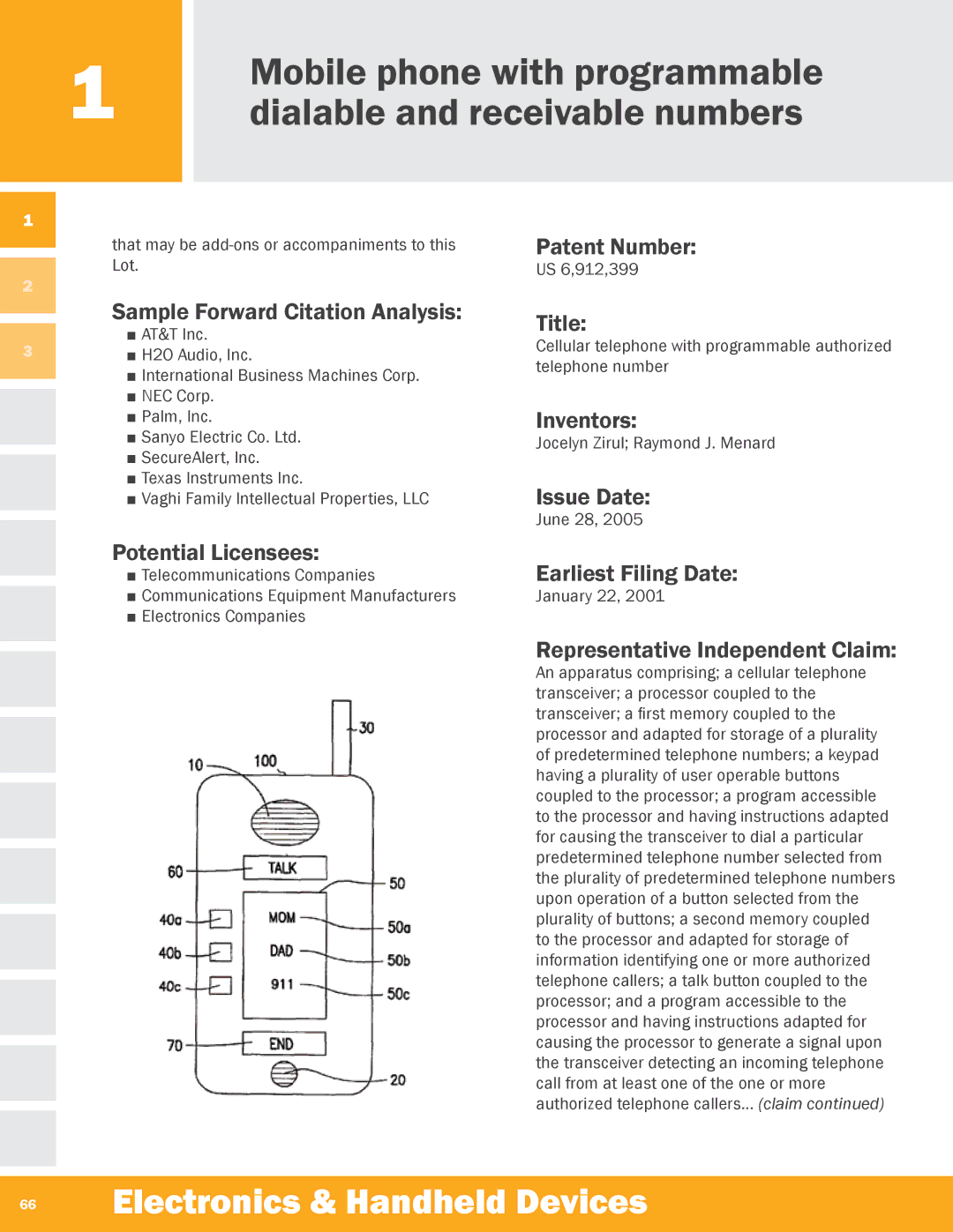 Palm Electronics & Handheld Devices manual Mobile phone with programmable 