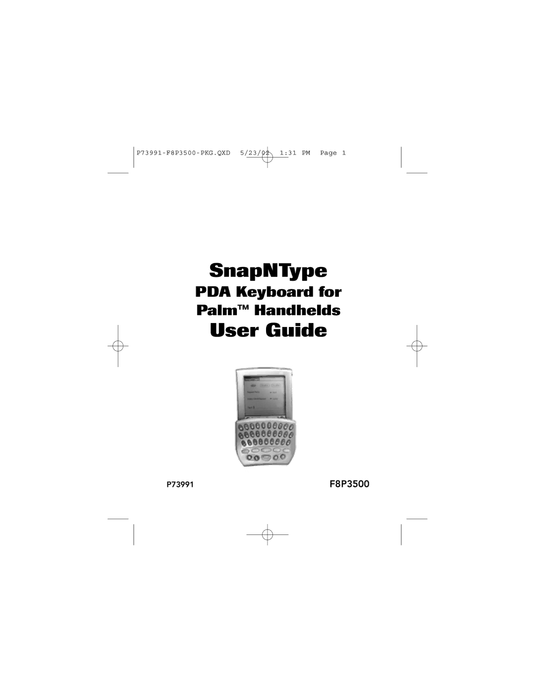 Palm F8P3500 manual SnapNType 
