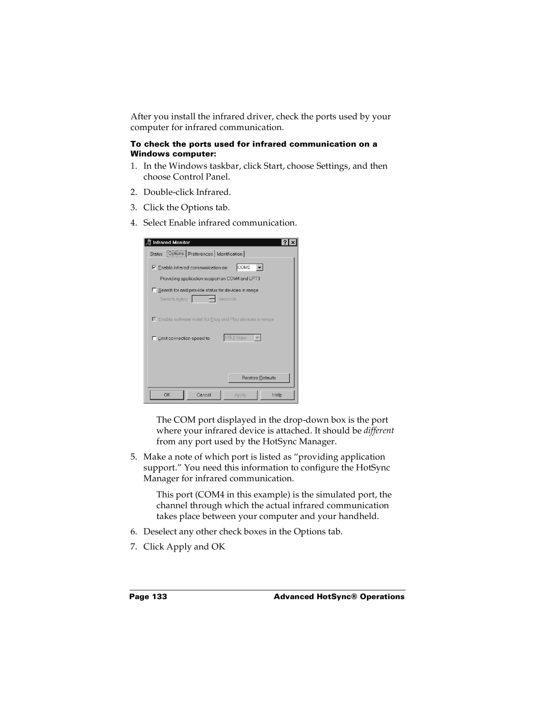 Palm m100 manual Advanced HotSync Operations 