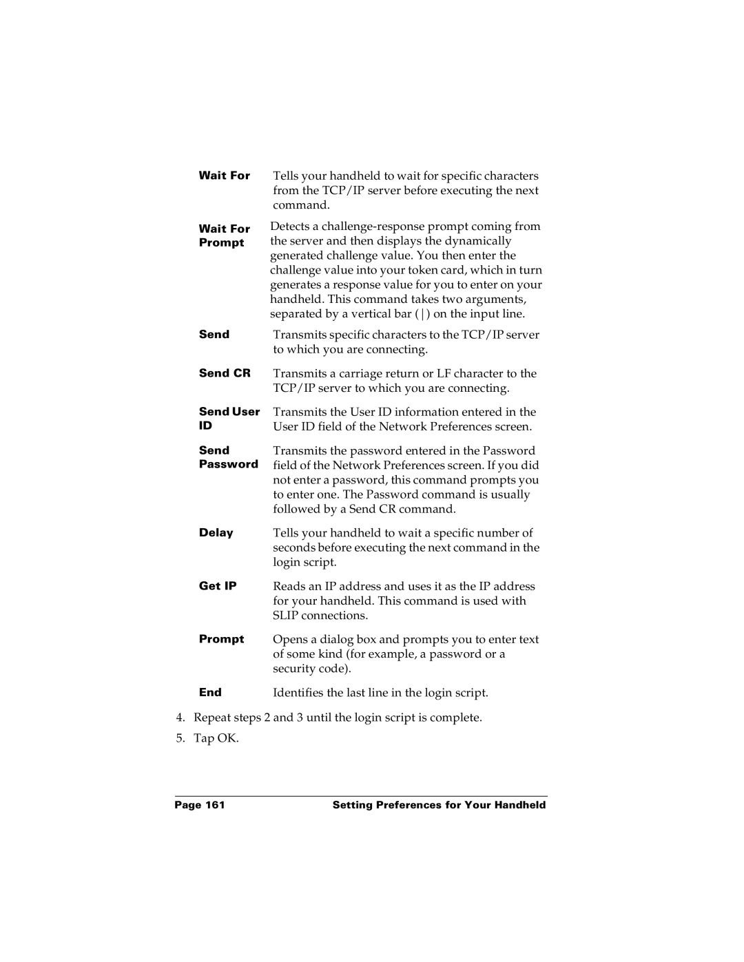 Palm m100 manual Transmits specific characters to the TCP/IP server 