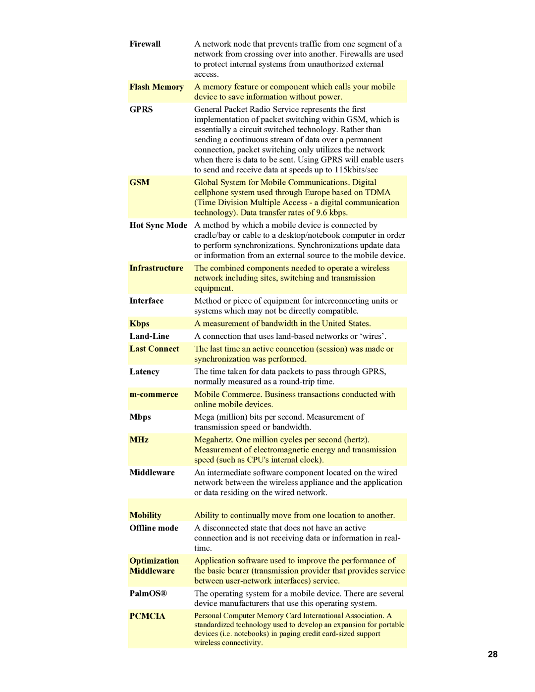 Palm OS Devices manual Gprs 