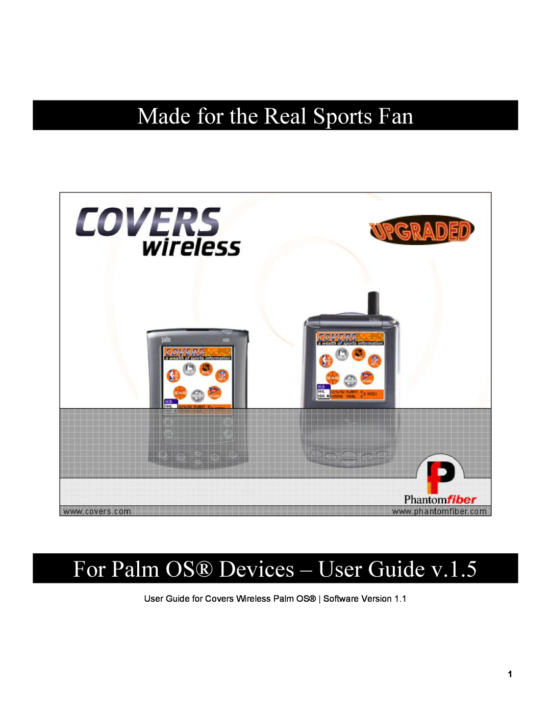 Palm manual Made for the Real Sports Fan For Palm OS Devices - User Guide 