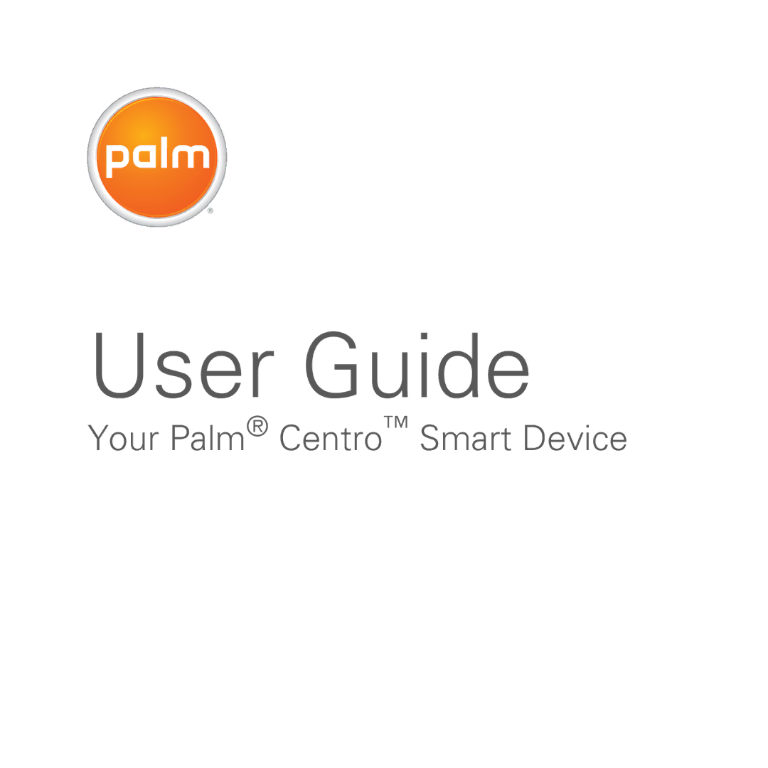 Palm PDA CentroTM Smart Device manual User Guide 