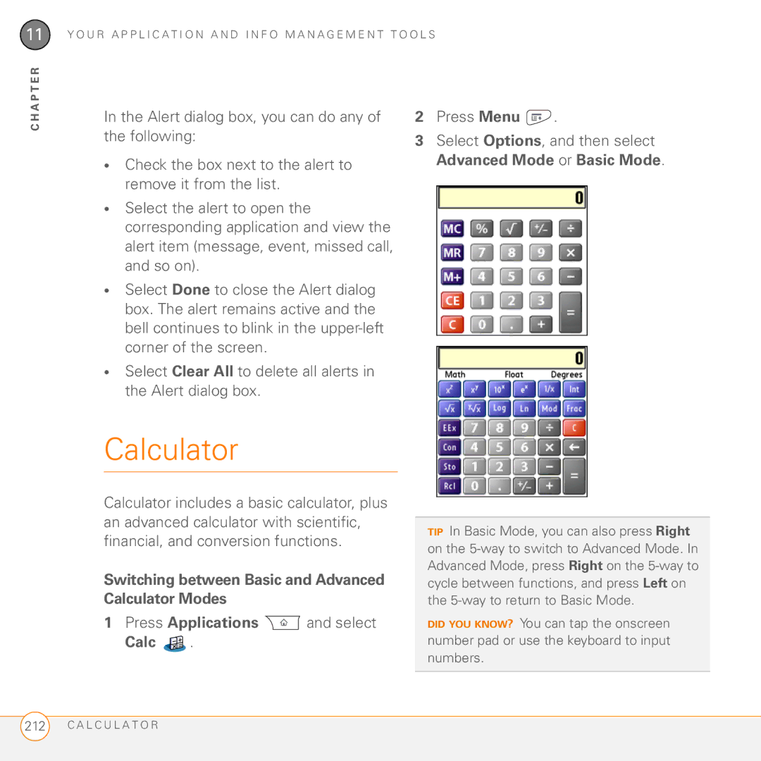 Palm PDA CentroTM Smart Device manual Calculator 