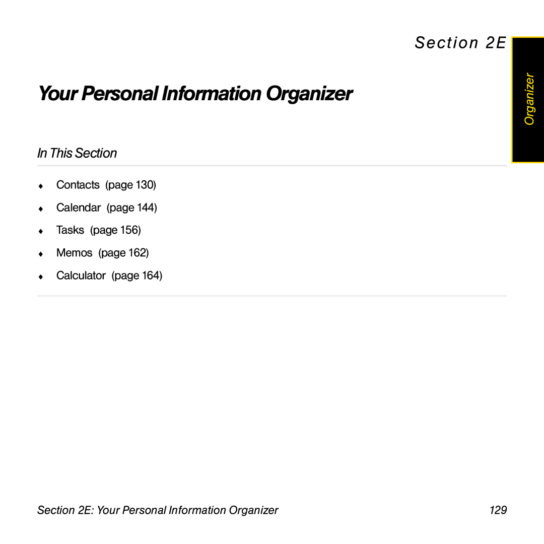 Palm Pre manual Your Personal Information Organizer 129 