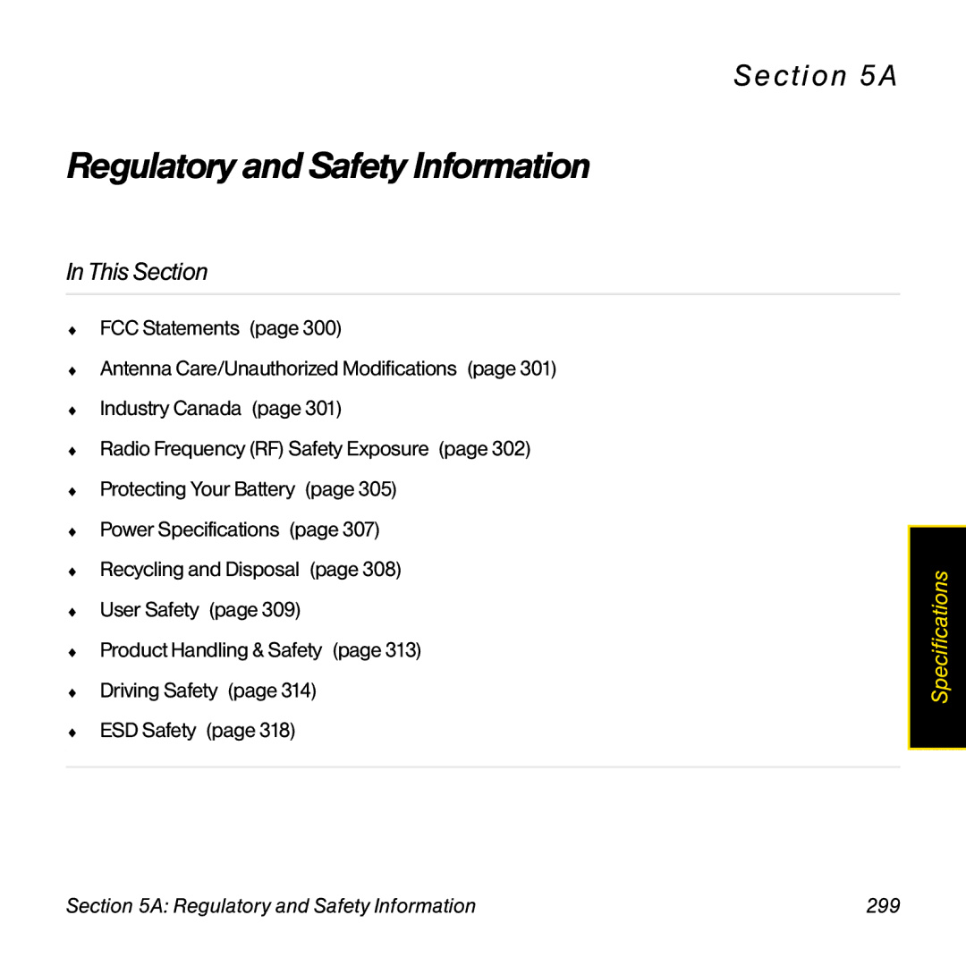 Palm Pre manual Regulatory and Safety Information 299 