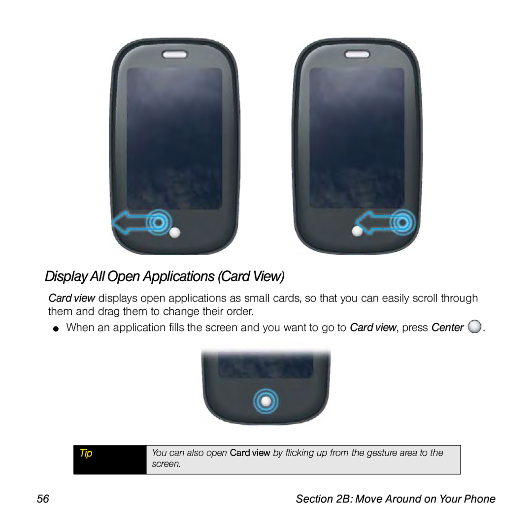 Palm Pre manual Display All OpenApplicationsCard View 