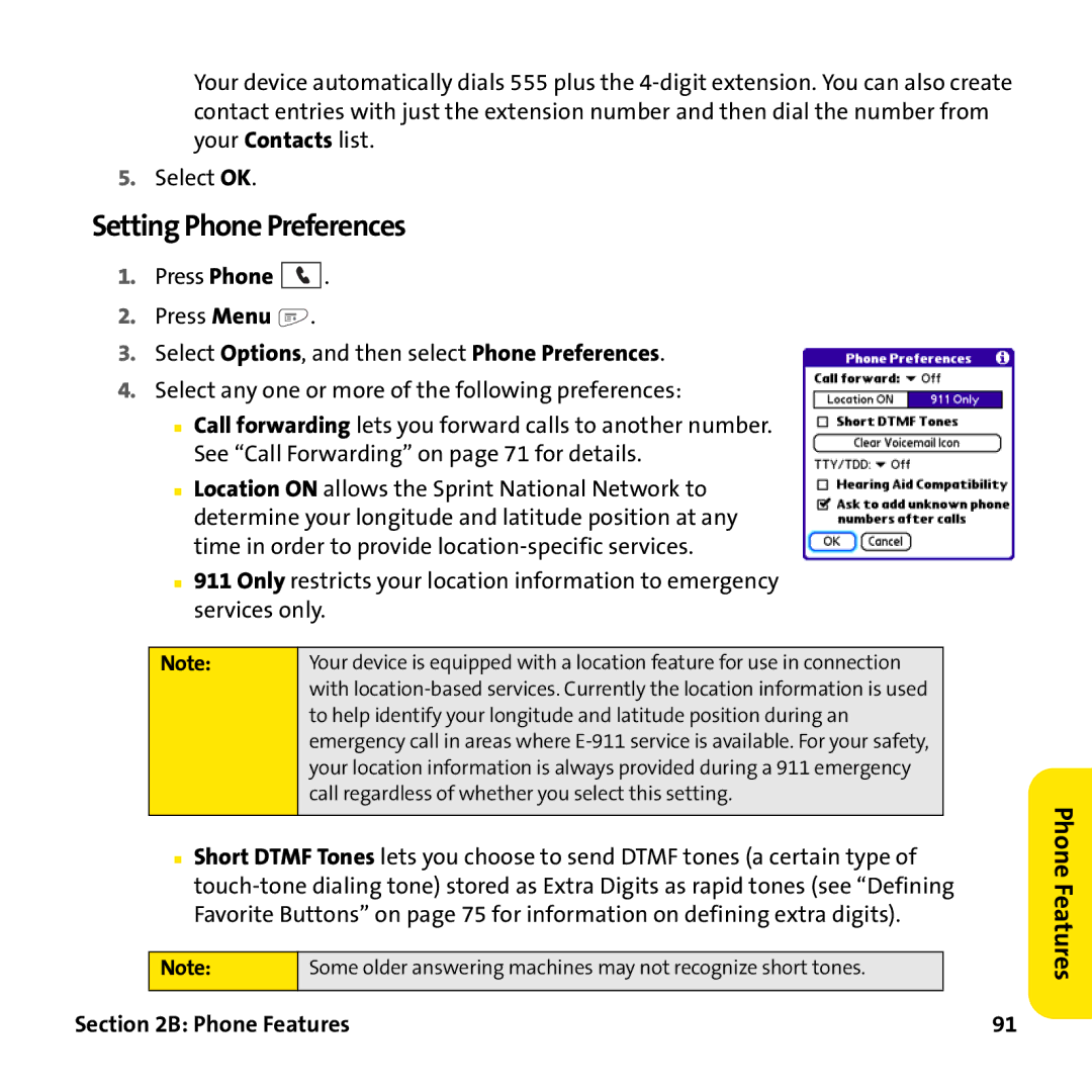 Palm PTR690HKP manual Setting Phone Preferences 