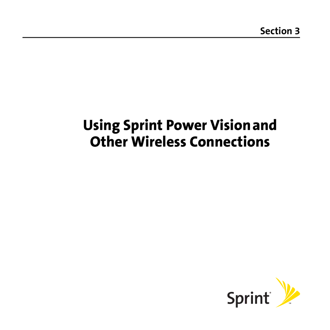 Palm PTR690HKP manual Using Sprint Power Visionand Other Wireless Connections 