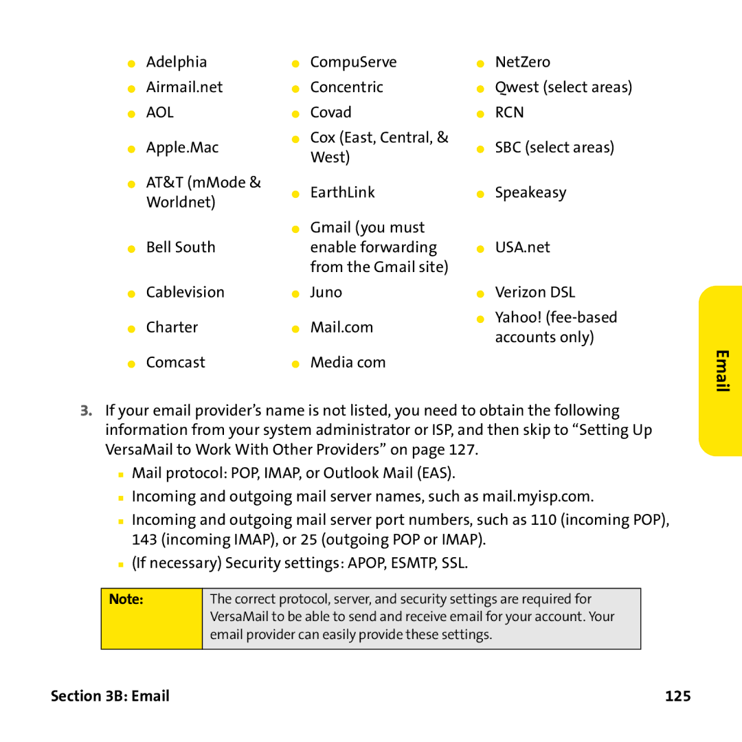 Palm PTR690HKP manual Aol, 125 