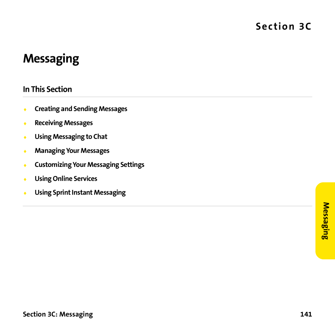 Palm PTR690HKP manual Messaging 141 