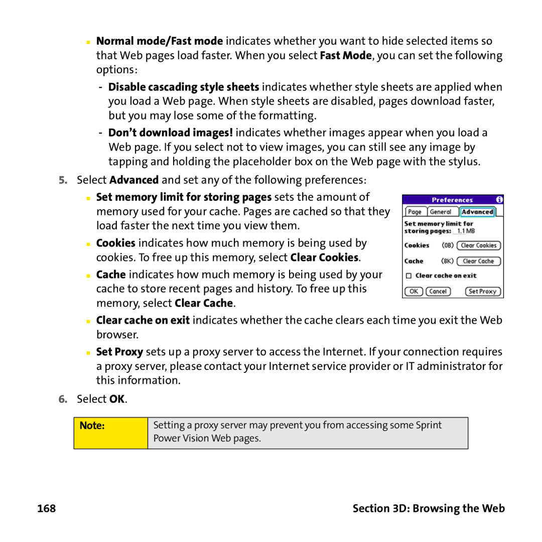 Palm PTR690HKP manual 168 