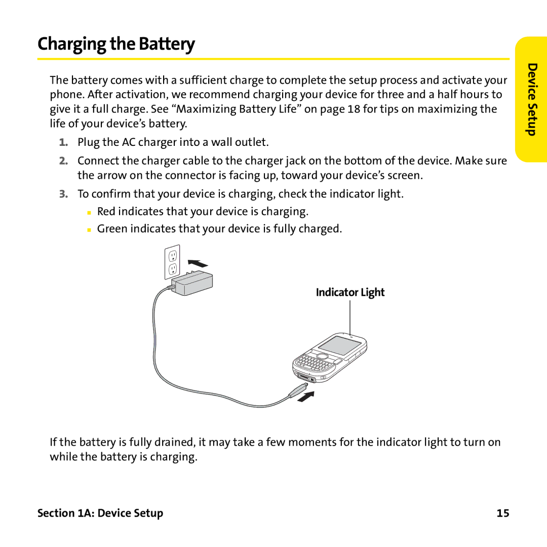 Palm PTR690HKP manual Charging the Battery, Indicator Light 