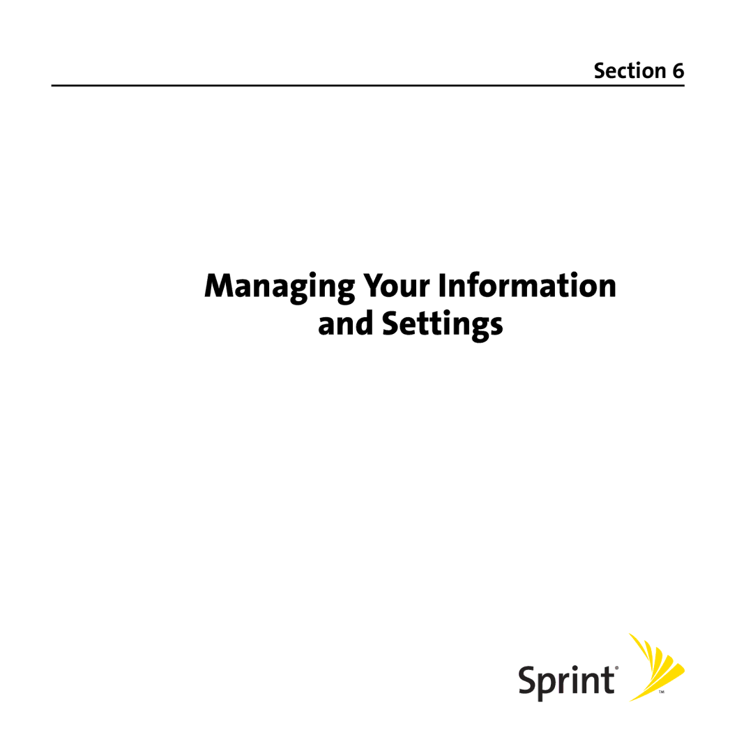 Palm PTR690HKP manual Managing Your Information Settings 