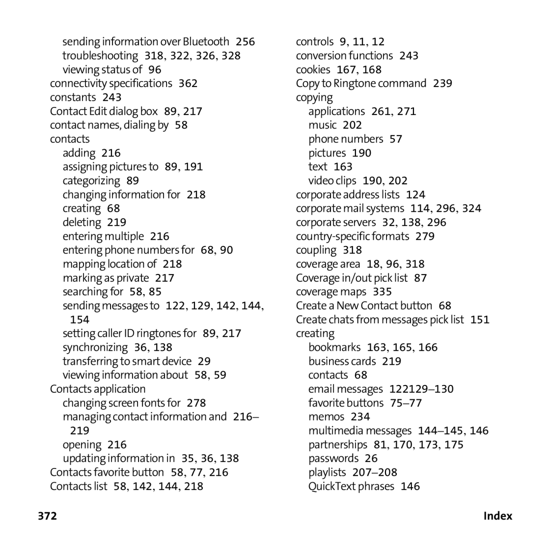 Palm PTR690HKP manual 372 