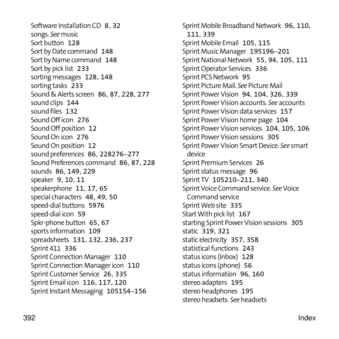 Palm PTR690HKP manual 392 