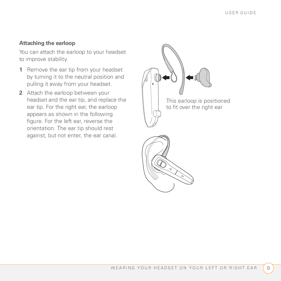 Palm Series 3 manual Attaching the earloop 