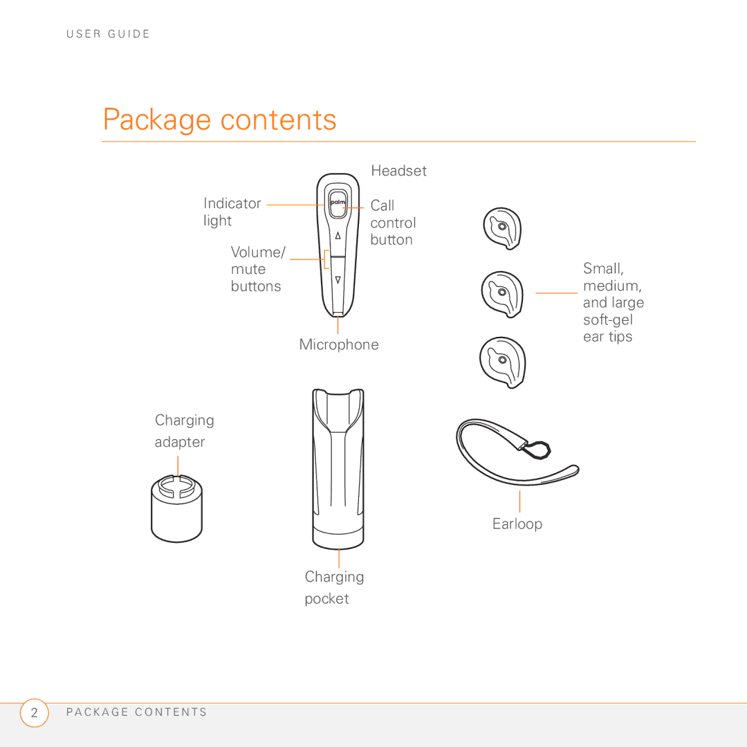 Palm Series 3 manual Package contents 